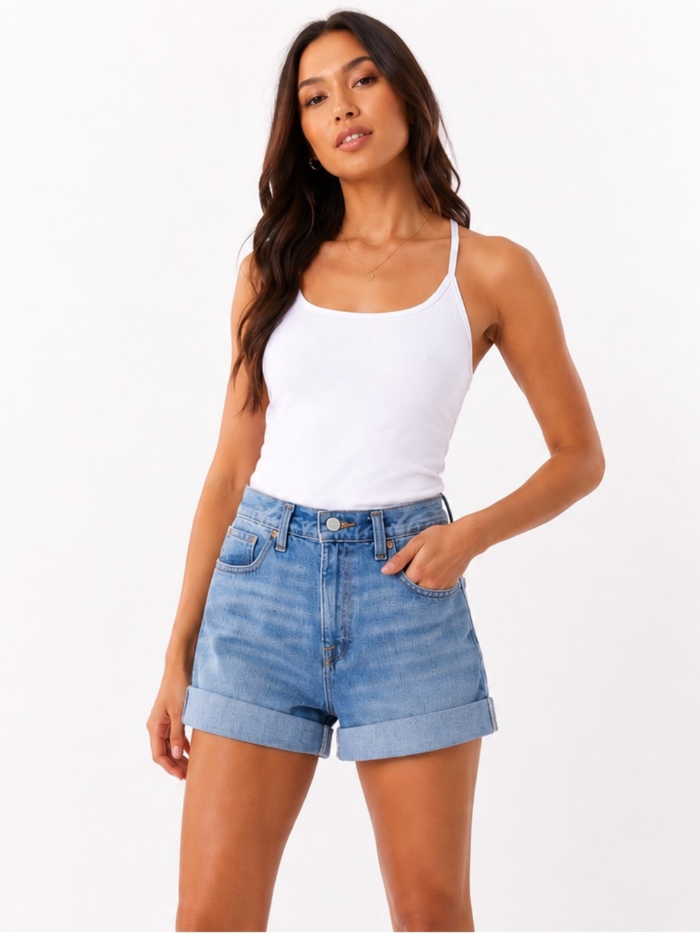 Urban Outfitters BDG High Rise Mom Shorts Size 25 Light Wash Denim Rolled Cuff